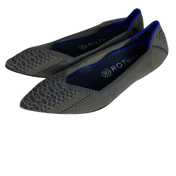 Rothy's Womens 9 Ballet Flats Shoes Walnut Python Tan Black RARE Retired - Picture 3 of 8